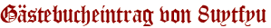 Gästebucheintrag von 8uytfyu
