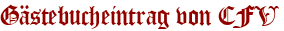Gästebucheintrag von CFV