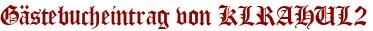 Gästebucheintrag von KLRAHUL2