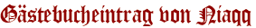 Gästebucheintrag von Niaqq