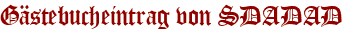 Gästebucheintrag von SDADAD