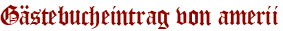 Gästebucheintrag von amerii