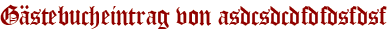 Gästebucheintrag von asdcsdcdfdfdsfdsf