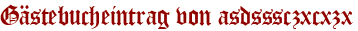 Gästebucheintrag von asdsssczxcxzx