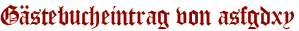 Gästebucheintrag von asfgdxy