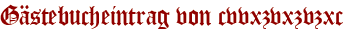 Gästebucheintrag von cvvxzvxzvzxc