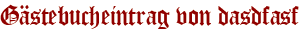 Gästebucheintrag von dasdfasf