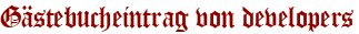 Gästebucheintrag von developers