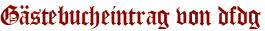 Gästebucheintrag von dfdg