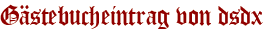 Gästebucheintrag von dsdx