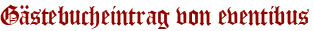 Gästebucheintrag von eventibus