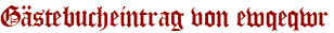 Gästebucheintrag von ewqeqwr