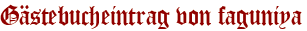 Gästebucheintrag von faguniya