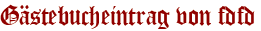 Gästebucheintrag von fdfd