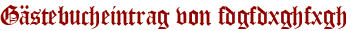 Gästebucheintrag von fdgfdxghfxgh