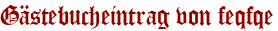 Gästebucheintrag von feqfqe