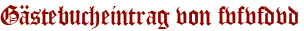 Gästebucheintrag von fvfvfdvd