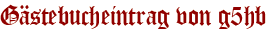 Gästebucheintrag von g5hb