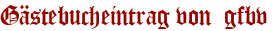 Gästebucheintrag von gfbv