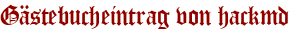 Gästebucheintrag von hackmd