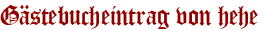 Gästebucheintrag von hehe