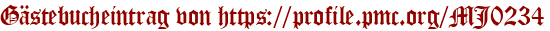 Gästebucheintrag von https://profile.pmc.org/MJ0234