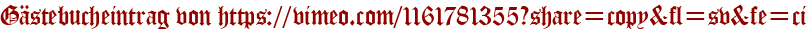 Gästebucheintrag von https://vimeo.com/1161781355?share=copy&amp;amp;amp;fl=sv&amp;amp;amp;fe=ci
