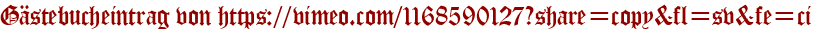 Gästebucheintrag von https://vimeo.com/1168590127?share=copy&amp;amp;amp;fl=sv&amp;amp;amp;fe=ci