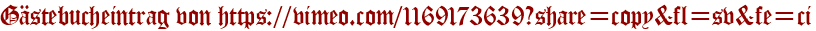 Gästebucheintrag von https://vimeo.com/1169173639?share=copy&amp;amp;amp;fl=sv&amp;amp;amp;fe=ci