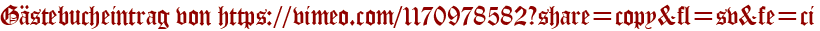Gästebucheintrag von https://vimeo.com/1170978582?share=copy&amp;amp;amp;fl=sv&amp;amp;amp;fe=ci