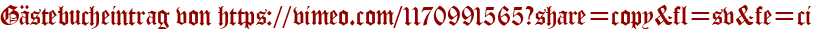 Gästebucheintrag von https://vimeo.com/1170991565?share=copy&amp;amp;amp;fl=sv&amp;amp;amp;fe=ci