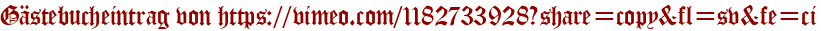 Gästebucheintrag von https://vimeo.com/1182733928?share=copy&amp;amp;amp;fl=sv&amp;amp;amp;fe=ci