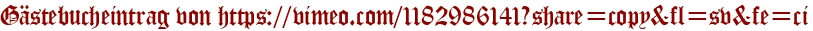 Gästebucheintrag von https://vimeo.com/1182986141?share=copy&amp;amp;amp;fl=sv&amp;amp;amp;fe=ci