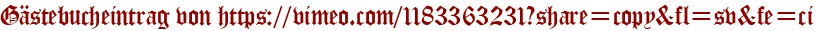 Gästebucheintrag von https://vimeo.com/1183363231?share=copy&amp;amp;amp;fl=sv&amp;amp;amp;fe=ci