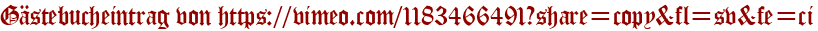 Gästebucheintrag von https://vimeo.com/1183466491?share=copy&amp;amp;amp;fl=sv&amp;amp;amp;fe=ci