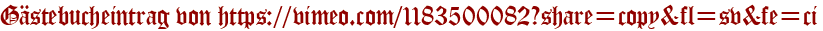 Gästebucheintrag von https://vimeo.com/1183500082?share=copy&amp;amp;amp;fl=sv&amp;amp;amp;fe=ci
