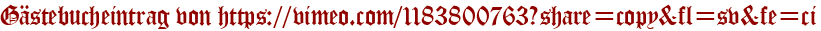 Gästebucheintrag von https://vimeo.com/1183800763?share=copy&amp;amp;amp;fl=sv&amp;amp;amp;fe=ci