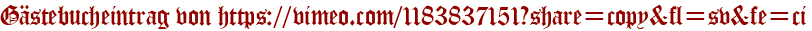 Gästebucheintrag von https://vimeo.com/1183837151?share=copy&amp;amp;amp;fl=sv&amp;amp;amp;fe=ci