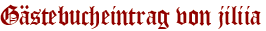 Gästebucheintrag von jiliia