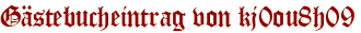 Gästebucheintrag von kj0ou8h09