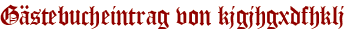 Gästebucheintrag von kjgjhgxdfhklj