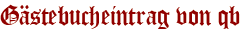 Gästebucheintrag von qb