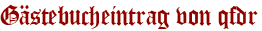 Gästebucheintrag von qfdr