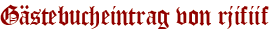 Gästebucheintrag von rjifiif