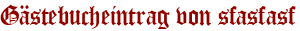 Gästebucheintrag von sfasfasf