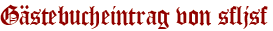 Gästebucheintrag von sfljsf