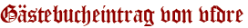 Gästebucheintrag von vfdre