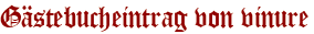 Gästebucheintrag von vinure