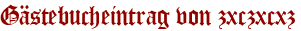 Gästebucheintrag von zxczxcxz